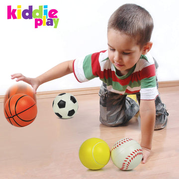 Kiddie Play Set of 4 Balls for Toddlers 4 Soft Soccer Ball for Kids