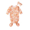 Infant Newborn Baby Girls Floral Sleep Gown Headband Sleepwear Romper Sleeping Bags Outfits (0-3 Months,Floral&Dinosaur)