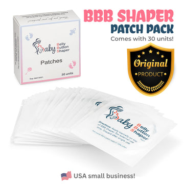 Baby Belly Button Patches 30 Pieces - Cotton Patches Baby Essentials Must Haves - Baby Belly Navel Patches - Newborn Care Belly