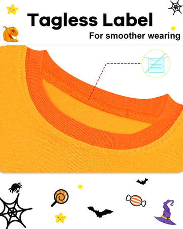 Daughter Queen Girls Halloween Pajamas 18-24 Month Baby Toddler Pumpkin Pjs 100% Cotton Comfy Soft Pj Sets Sleepwear Jammies Sle