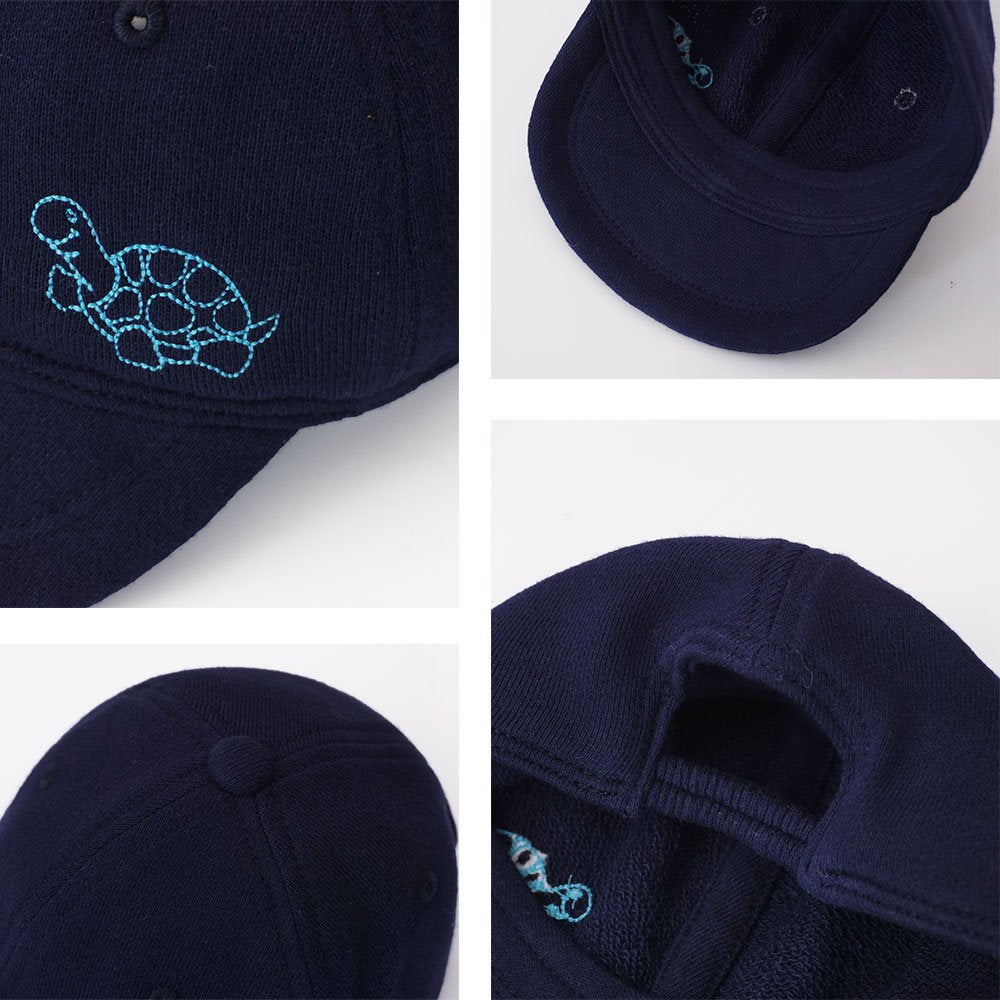 Keepersheep Baby Baseball Cap Infant Sun Hat, Infant Toddler Kids Baseball Cap (3-6 Months - 43.8Cm(17.25'), New Size-Navy Turt