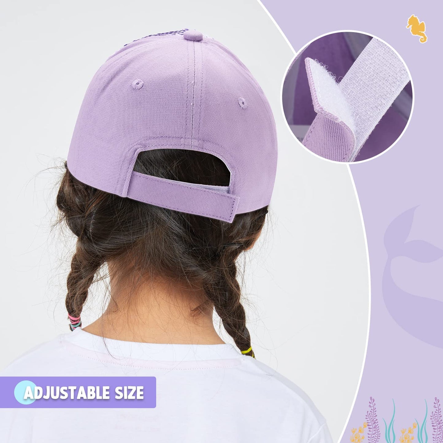Baby Girls Baseball Cap Toddlers Baseball Hat Baby Girls Snapback Cap Adjustable Trucker Cap For Kids Ages 4-8 Years Girls Cute