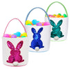 Poptrend Easter Basket Bags,Easter Eggs/Gift Baskets For Kids,Bunny Tote Bag Bucket For Easter Eggs,Toys, Candy,Gifts (3 Pack Bl