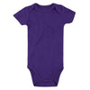 Romperinbox Unisex Solid Baby Bodysuit 0-24 Months (6-9 Months, Purple Short Sleeve)