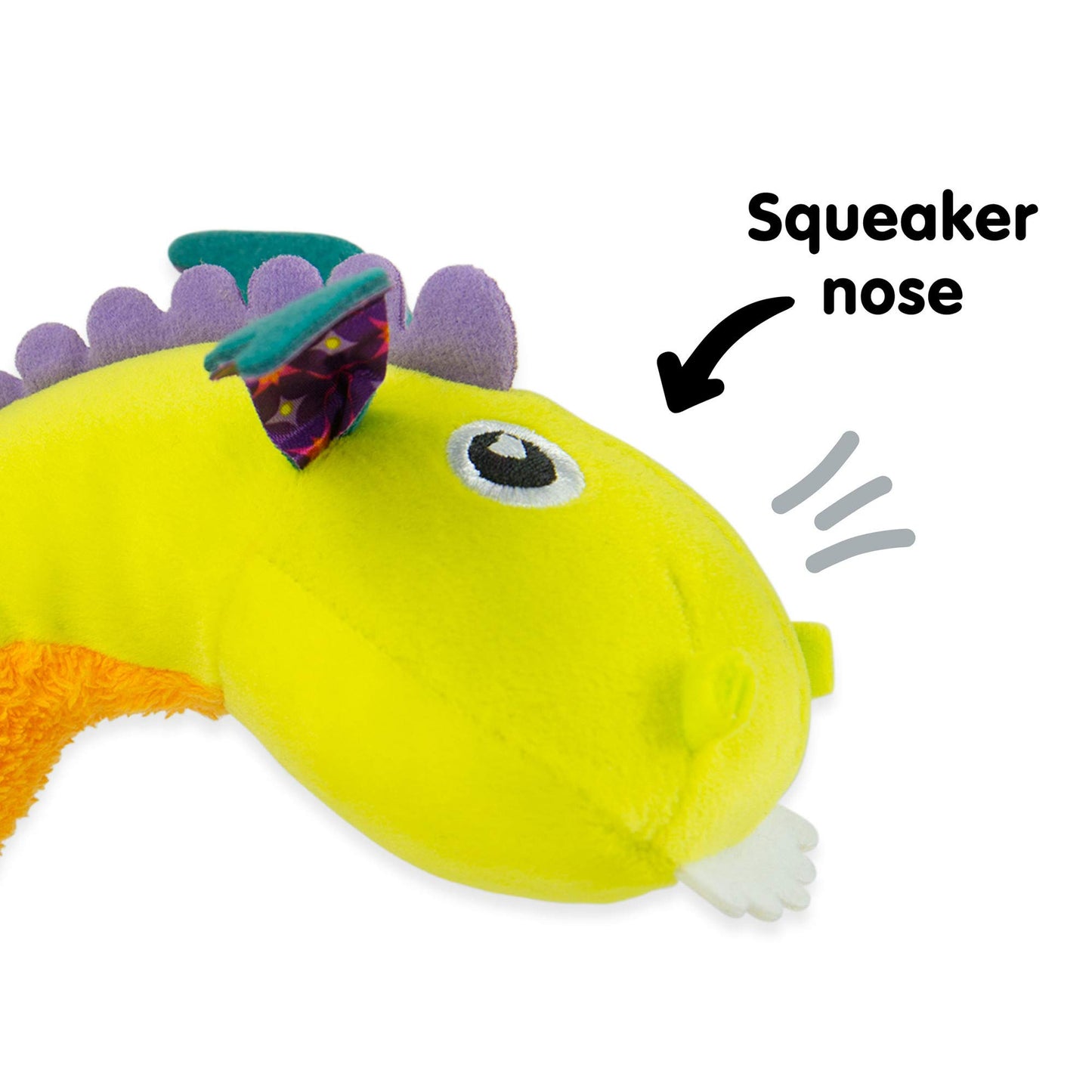 Lamaze Flip Flap Dragon Clip On Car Seat and Stroller Toy - Soft Baby Hanging Toys - Baby Crinkle Toys with High Contrast Colors