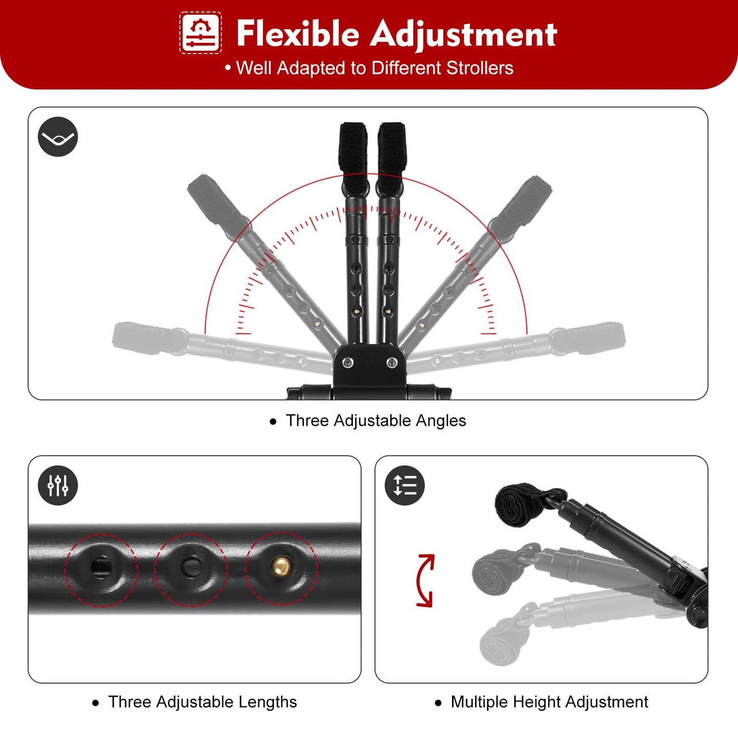 Hifmghe Universal Stroller Board, Adjustable 2-In-1 Stroller Glider Board Baby Car Attachment With Detachable Seat Holds Childre
