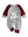 Hipea Newborn Baby Boy Christmas Clothes My First Christmas Outfit Plaid Romper Sleeve Jumpsuit Infant Outfit