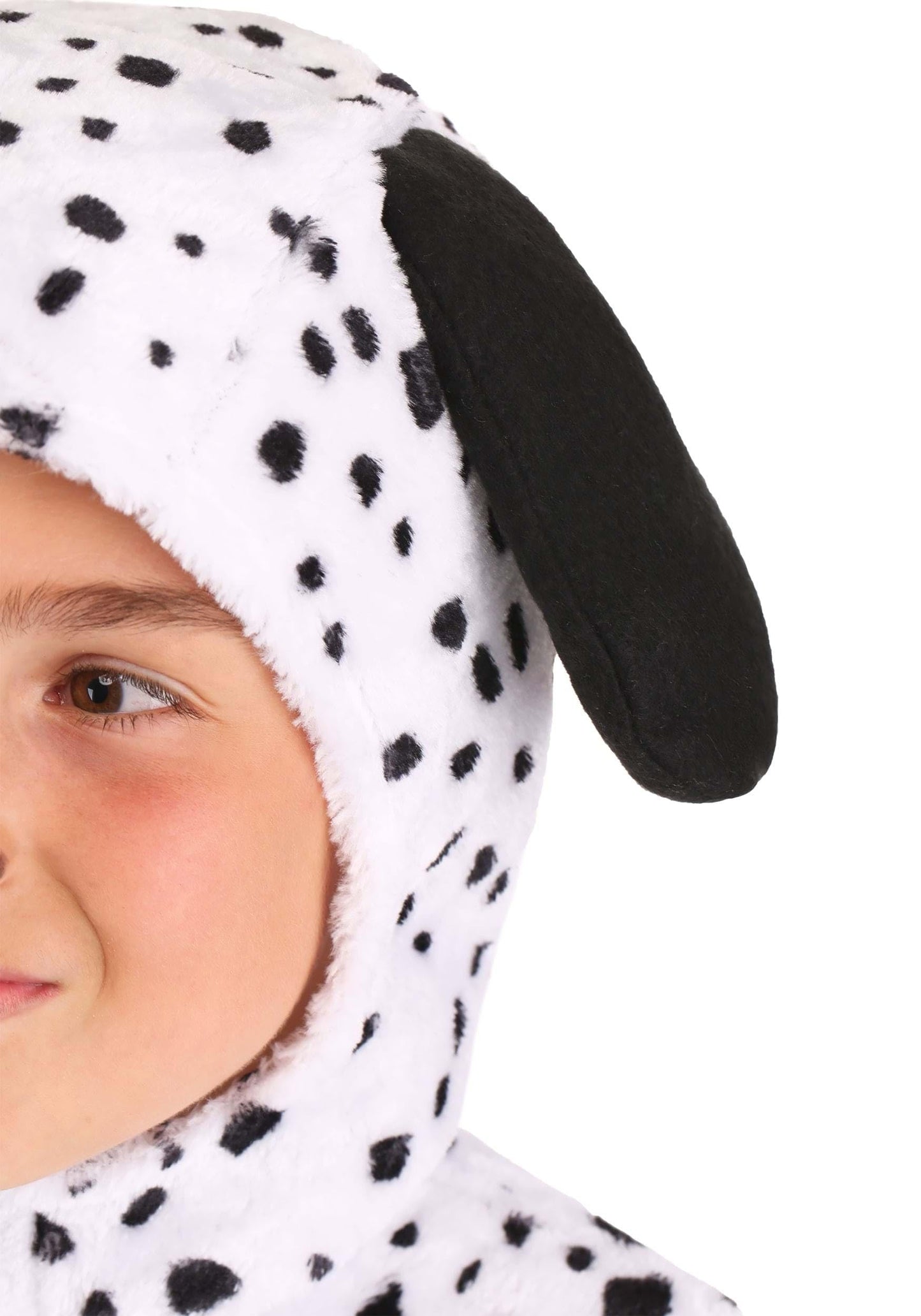 Fun Costumes Tail-Wagging Kids Dalmatian Costume Boys, Black And White Adorable Dog Halloween One-Piece Medium