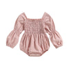 Mersariphy Infant Baby Girl Romper Ruffle Sweatshirt Romper Floral Festival Clothes Baby Fall Winter Outfits (Pink, 12-18 Months