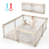 Baby Playpen,79x71 Foldable Playpen for Babies and Toddlers with Gate,Large Play Pen with Zipper Door,Baby Play Pen Play Area(Kh