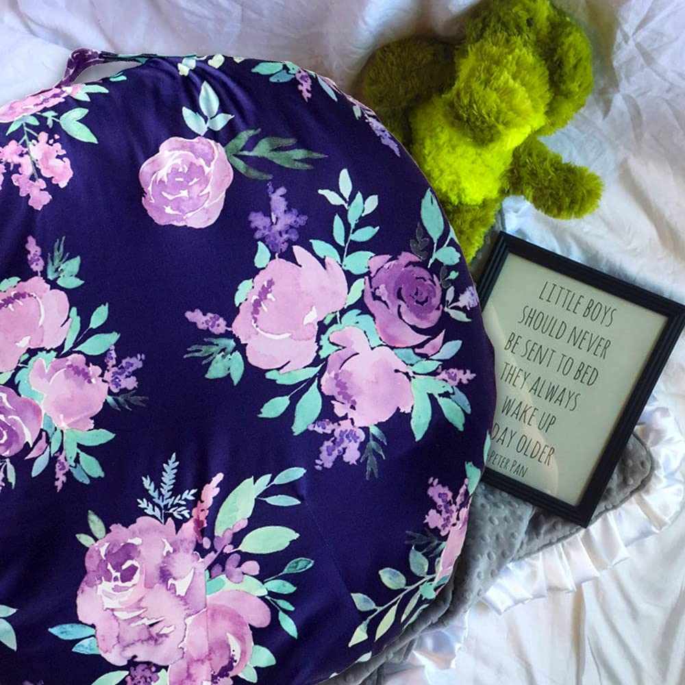 Tanofar Flower Newborn Lounger Cover, Lounger Cover Purple, Lounger Cover Girl, Reusable Lounger Removable Slipcover For Newborn