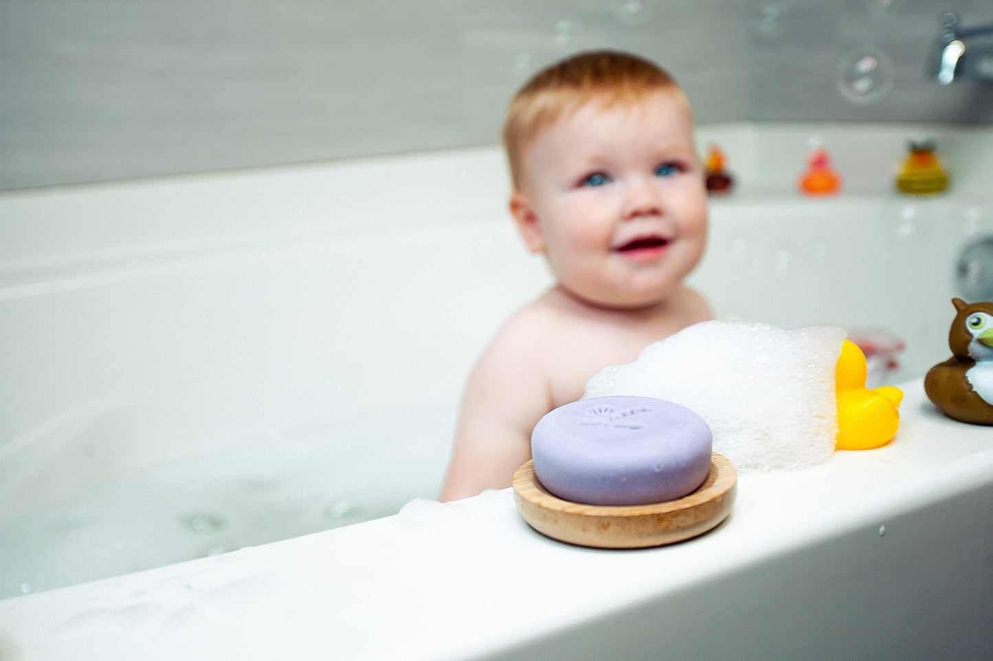 Relaxcation Lavender Chamomile Soap Bar For Kids With Lavender Essential Oils, Organic Chamomile Water, And Shea Butter - Natura