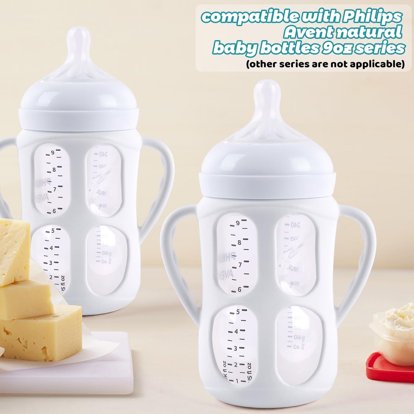 3 Pack Baby Bottle Handles For Philips Avent Natural Baby Bottles, Baby Bottle Holder With Easy Grip Handles