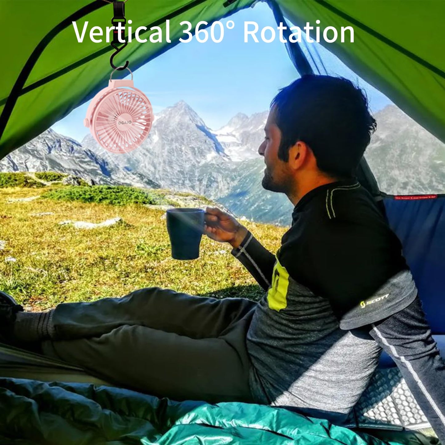 Portable Stroller Fan,With Flexible Tripod And 3 Speeds Clip On Car Seat Fan Mini Small Personal Handheld Battery Powered Usb Fa