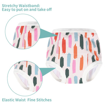 Alvababy Potty Training Panties 6 Packs Girls Toilet Training Pants Cotton Absorbent Toddler Baby Training Pants 2T 3T 4T