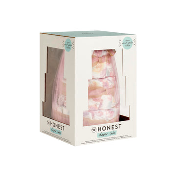 The Honest Company Diaper Cake | Clean Conscious Diapers, Baby Personal Care, Plant-Based Wipes | Rose Blossom | Regular, Size 1