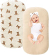 Little Jump Organic Cotton Muslin Baby Lounger Covers, 2 Pack, Soft Removable Slipcovers for Newborn Infant Lounger, for Girls B