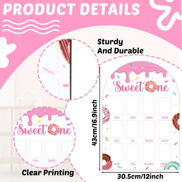 My First Year Photo Board Sweet One Photo Board Donut One Year Birthday Party Decorations First Year Picture Frame 12 Monthly Mi