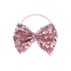 Song Qing Baby Infant Girls Hair Band Sequined Bow Headband Turban Knot Hair Headwear (Sequins Pink)