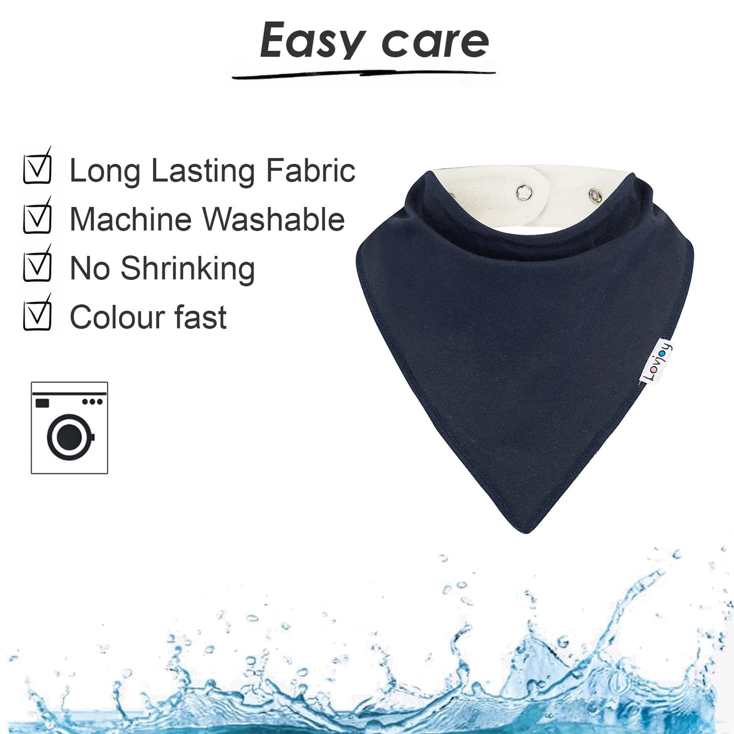 Lovjoy Large Bandana Bibs - Special Needs Bibs - For Older Children, Youth And Adults - Practical, Absorbent And Stylish (Set 08