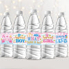 39 Pieces Baby Gender Reveal He Or She Baby Water Bottle Labels Stickers Gender Reveal Shower Party Favors Decoration Waterproof