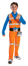 Disguise Emmet Lego Movie 2 Boys' Jumpsuit Costume , Orange