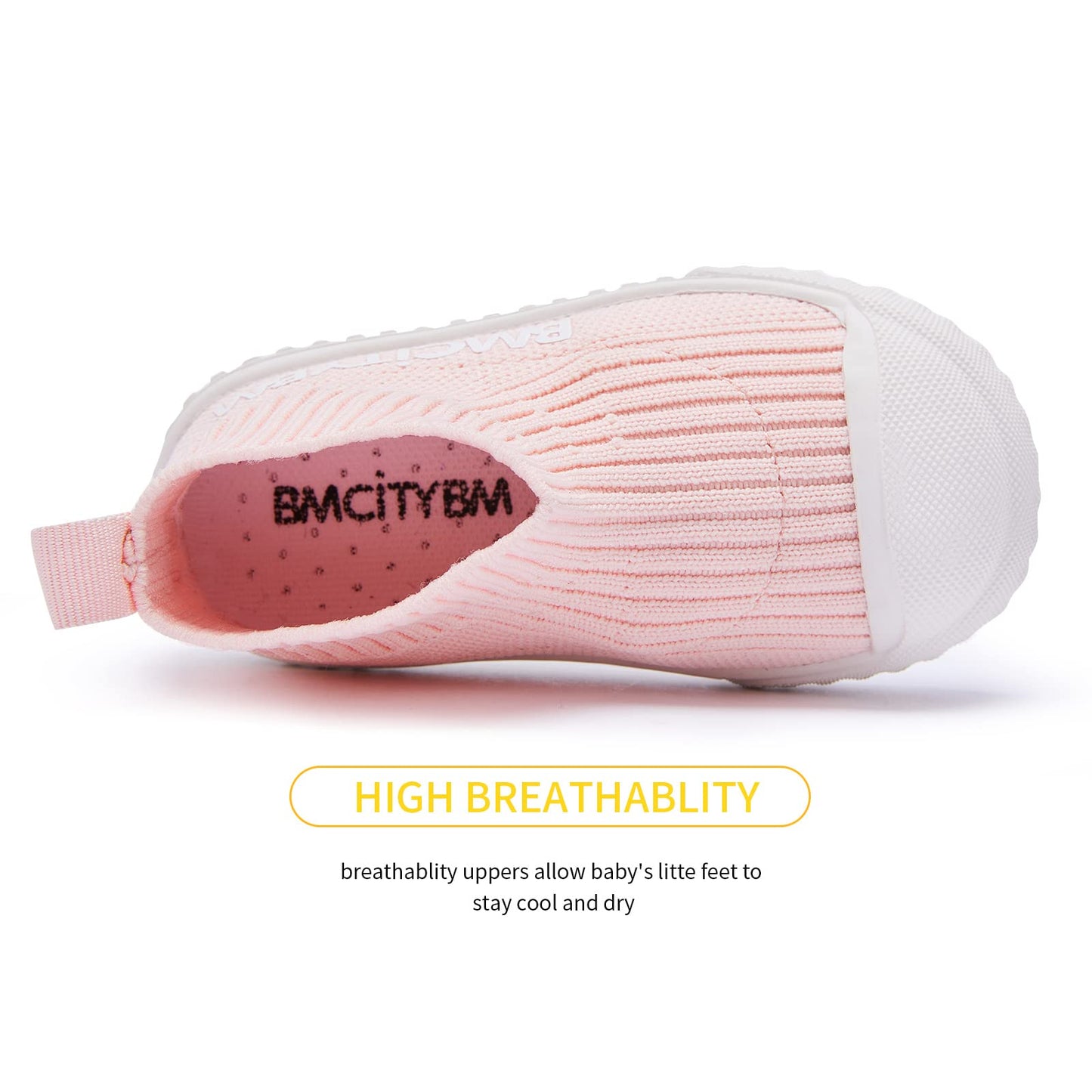 Bmcitybm Baby Walking Shoes First High Top Mesh Boots Boy Girl Walker Infant Sock Sneakers Breathable 6 9 12 16 18 20 24 Months