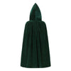 Knelor Kids Hooded Velvet Cloak Robe Halloween Cosutme Cape Fancy Cosplay Costumes 3 To 16 Years (S/Age 3-4, Green)