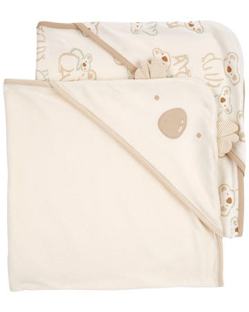 Carter'S Baby Hooded Towel (2-Pk Ivory/Khaki)