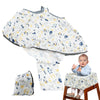 High Chair Shopping Cover - Foldable Safety Cover for Babies and Children | Padded Grocery Cart Sleeve with Toy Loops, Waterproo