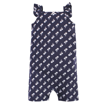 Hudson Baby Baby Cotton Rompers, Wildflower, 12-18 Months