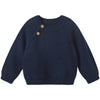 Pureborn Baby Boys Pullover Sweater Crew Neck Cotton Knit Button Closure Navy Blue 3-6 Months