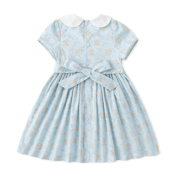 Simplee Kids Toddler Light Blue Dress Toddler Summer Dress Smocked Toddler Floral Dress Baby Blue Dress 5T