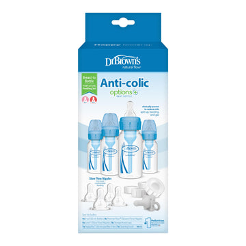 Dr. Brown'S Natural Flow Anti-Colic Options+ Narrow Breast To Bottle Pump & Store Feeding Set With Slow Flow Nipples, Baby Trave