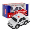 Sterofari Light Up Bath Toy -Police Car, 100% Food Grade Silicone Bathtub Toys, Shake-Activated Light Up Airplane Toy Flash & Li