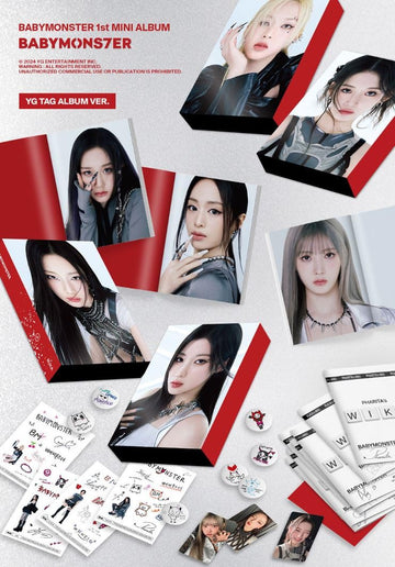 Babymonster Babymons7Er 1St Mini Album Yg Tag Album 7 Ver Set (Ship By Dhl Express)