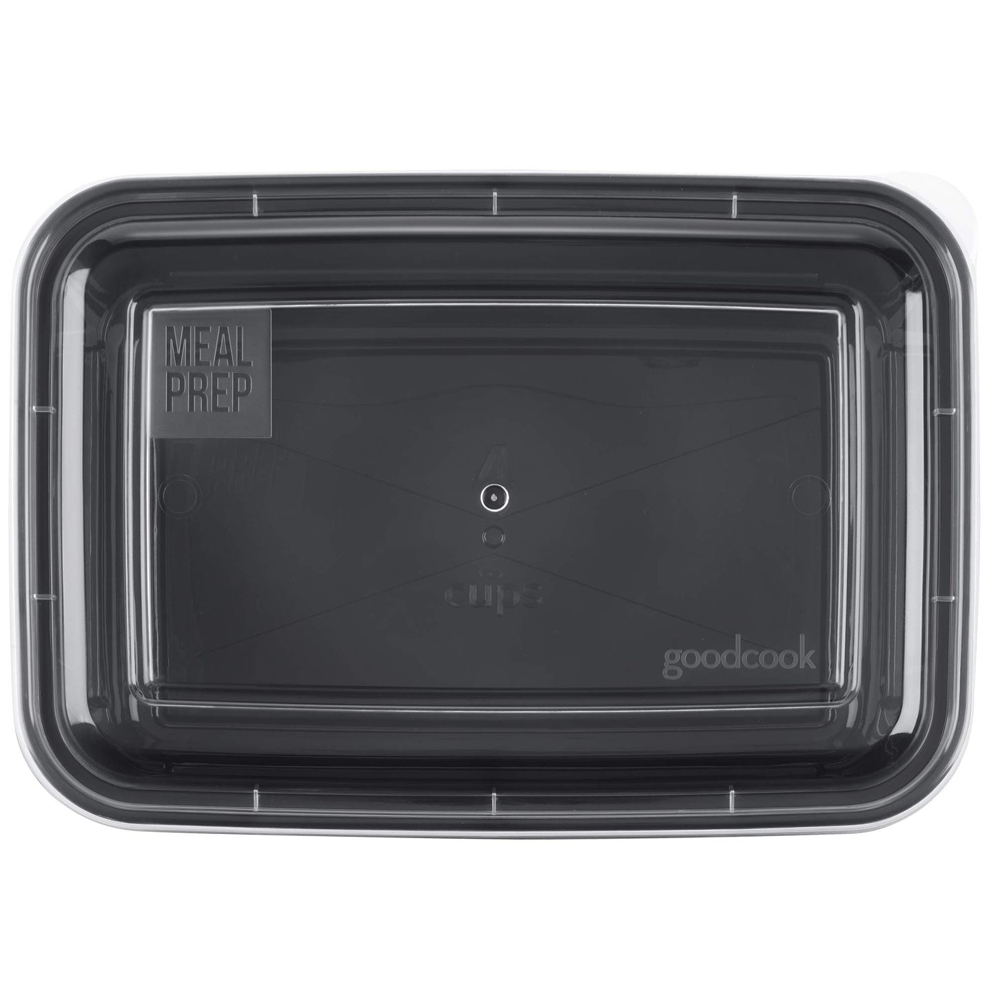 Goodcook Meal Prep Containers, Single Compartment 10-Pack, Bpa-Free Reusable Food Storage, Black, Microwave & Freezer Safe, Stac