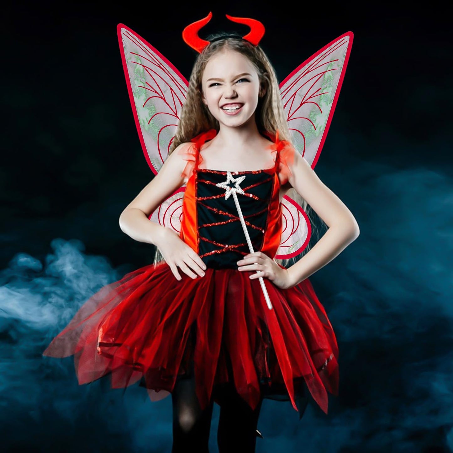 Fairy Wings For Adults,Butterfly Wings For Girls,Angel Wings,Fairy Costume For Women Halloween Dress Up Party Favor (Red)