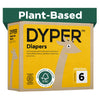 Dyper Baby Diapers Size 6 | Honest Ingredients | Cloth Alternative | Day & Overnight | Made With Plant-Based* Materials | Hypoal