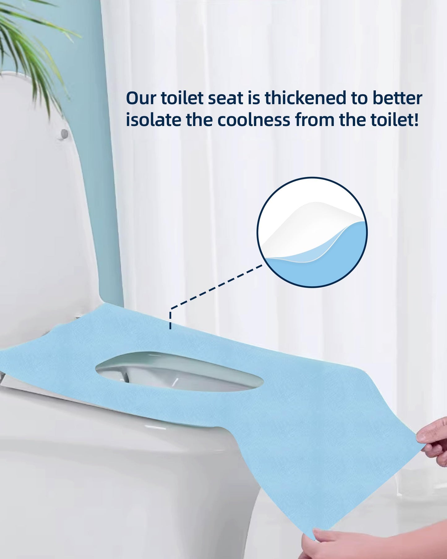 Flogoso 50 Pack Disposable Toilet Seat Covers 16X24 Inch Extra Large Individually Wrapped Toilet Seat Shields Travel Accessories