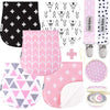 Dodo Babies 5-Pack Baby Burp Cloths - Soft & Absorbent Cotton Burp Cloths are Newborn Essentials Must Haves - Includes Pacifier