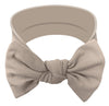 Babygiz Baby Girl Headbands-Infant,Toddler Cotton Handmade Hairbands With Bows Child Hair Accessories (Dark Beige)