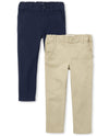 The Children'S Place Baby Toddler Girls Skinny Chino Pants, Sandy/Tidal 2 Pack, 3T