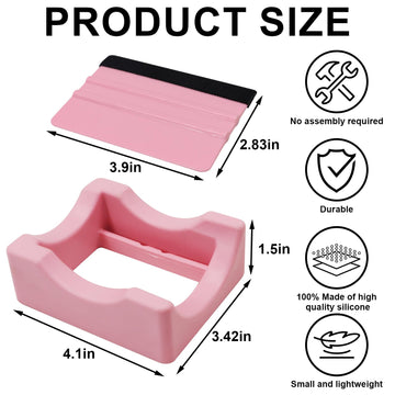 Silicone Cup Cradle Silicone Cup Cradle With Built-In Slot Anti-Skidding Tumbler Stand Cup Holder For Tumblers With Felt Squeege