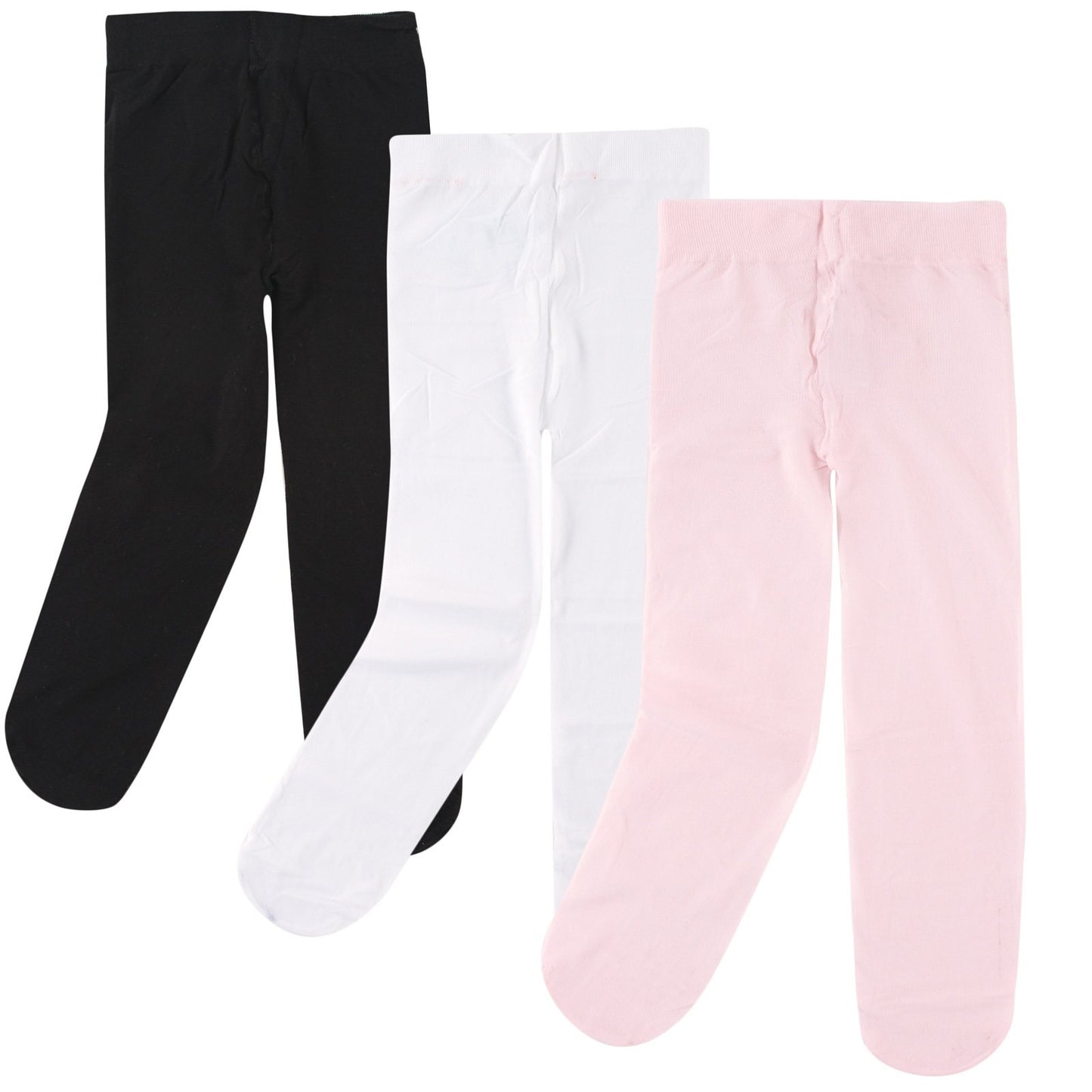 Luvable Friends Baby Girls' Nylon Tights, Black Pink, 18-24 Months Us
