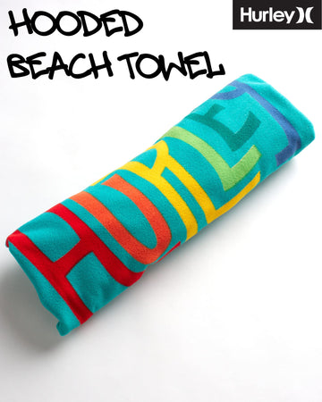 Hurley Kids' Hooded Beach Towel - Beach, Pool Poncho Swim Cover Up - Youth Swim Changing Bath Towel For Boys And Girls, Blue Bea