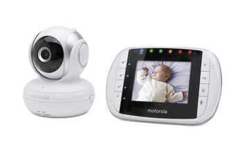 Motorola Mbp33S Wireless Video Baby Monitor With 2.8-Inch Color Lcd, Zoom And Enhanced Two-Way Audio, 720P