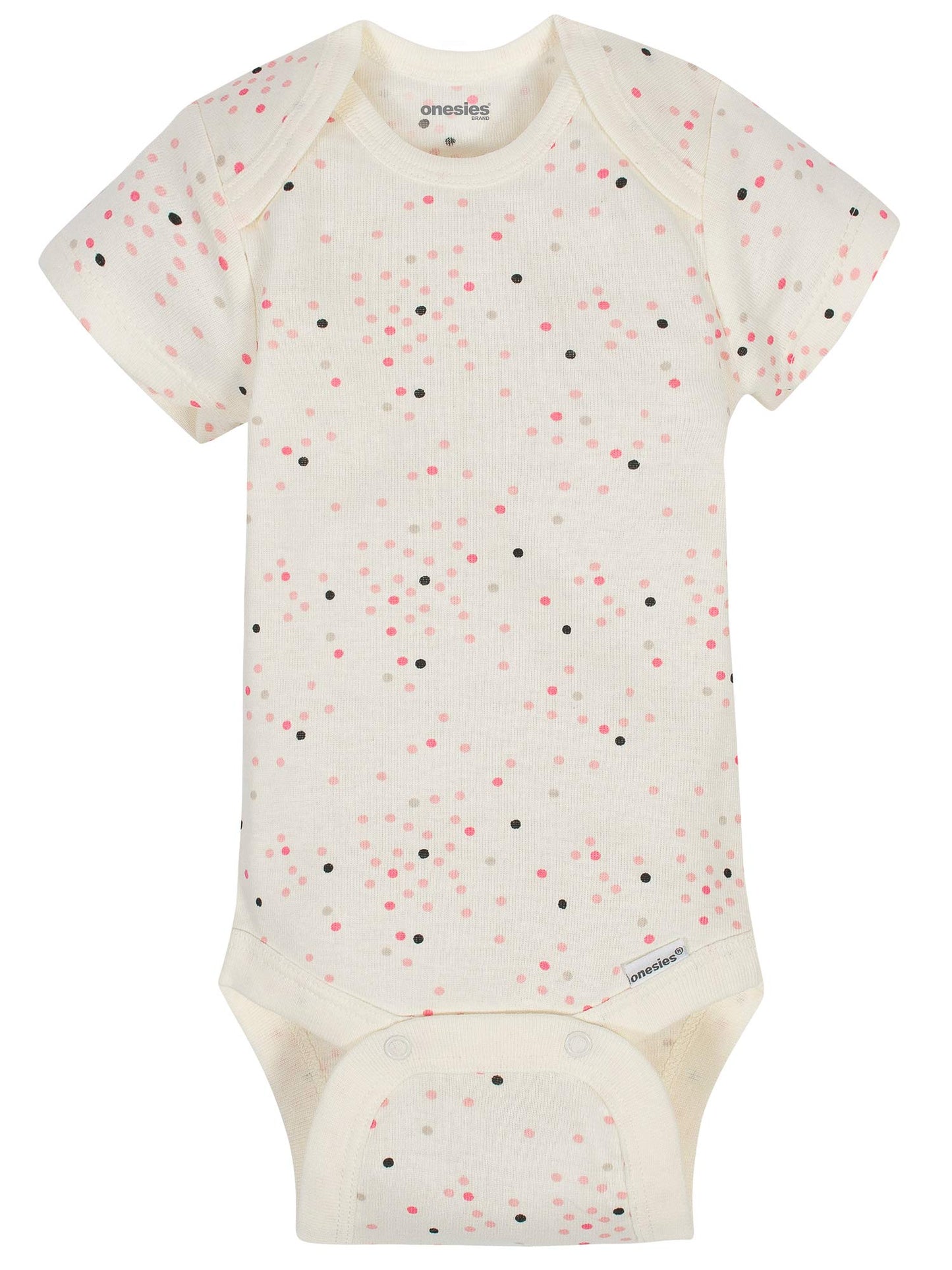 Onesies Brand Baby Girls' 8-Pack Short Sleeve Mix & Match Bodysuits, Cuddles & Love Bunny, 0-3 Months