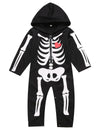 Lensous Baby Boy'S Skeleton Halloween Costume Long Sleeve Hoodie (0-3 Months, Black01)