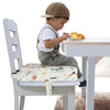 Toddler Booster Seat for Dining Table, Portable Booster Seat for Kitchen Chair, 4 Inch High-Density Foam Cushion with Adjustable